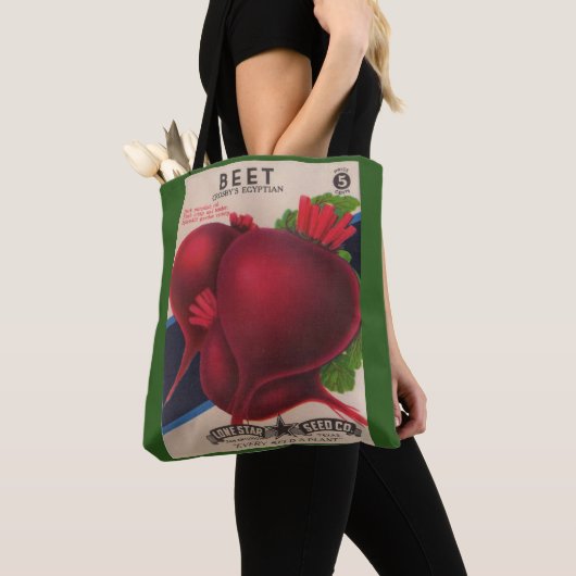 Tote Bag Empreinte de paquets de semences de betteraves des (De près)