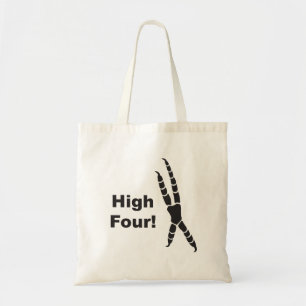 Tote Bag Empreinte de pas élevée de quatre perroquets