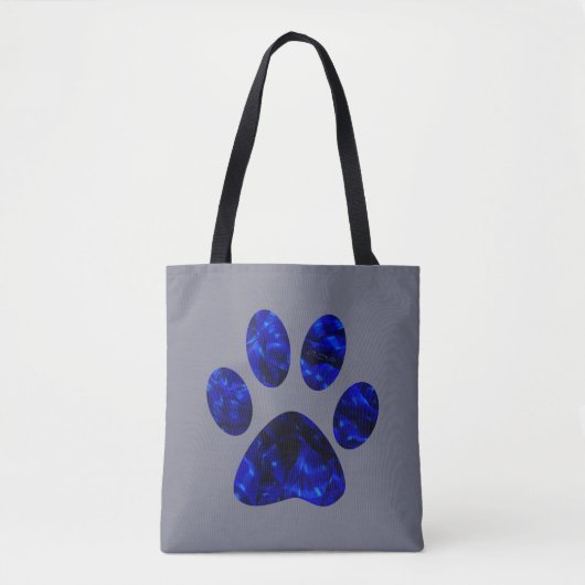Tote Bag Empreinte de patte bleu (Devant)