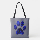 Tote Bag Empreinte de patte bleu (Dos)