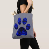 Tote Bag Empreinte de patte bleu (De près)