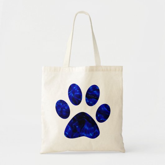 Tote Bag Empreinte de patte bleu (Devant)