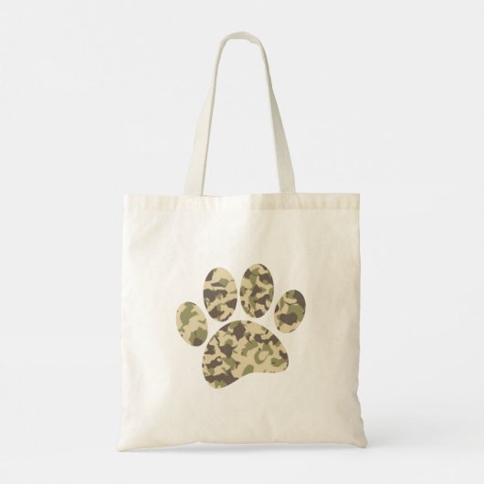 Tote Bag Empreinte de patte de chien Camo (Dos)