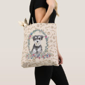 Tote Bag Empreinte de patte de chien Schnauzer Miniature et (De près)