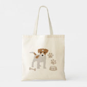 Tote Bag Empreinte de patte de chiot de chien mignon Motif (Dos)