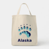 Tote Bag Empreinte de patte d'ours polaire (Dos)
