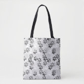 Tote Bag Empreinte de patte gris Fourre-tout (Devant)