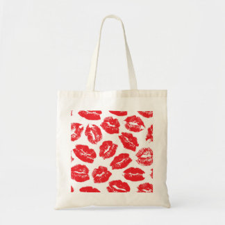 Tote Bag Empreinte Kiss Lèvres rouges : Vintage sans fil