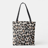 Tote Bag Empreinte léopard brun et noir (Dos)