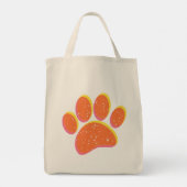 Tote Bag Empreinte vintage de chien gris (Dos)