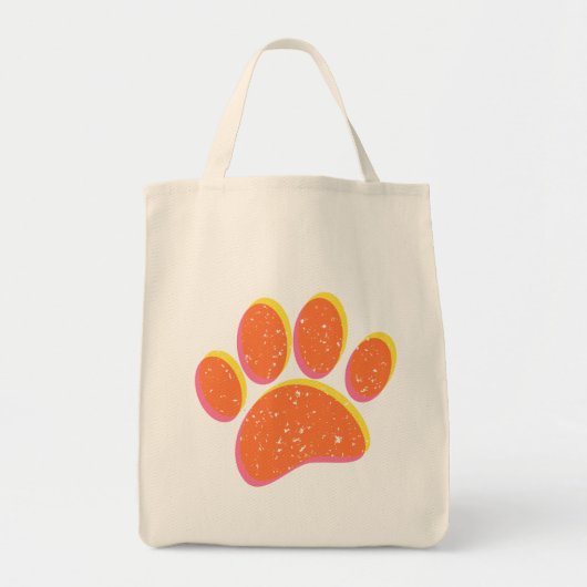 Tote Bag Empreinte vintage de chien gris (Devant)