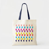 Tote Bag Empreintes colorées (Devant)