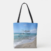 Tote Bag Empreintes de pas dans le chrétien inspiré de (Dos)
