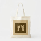 Tote Bag Empreintes de pas de bébé (Devant)