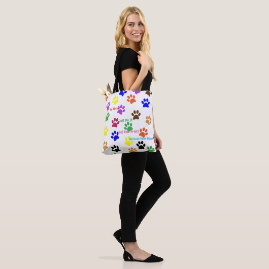 Tote Bag Empreintes de pattes (Sur le modèle)