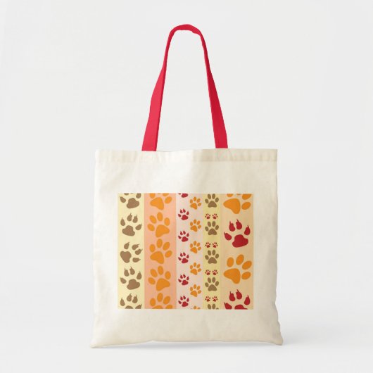 Tote Bag Empreintes de pattes Amoureux de les chiens mignon (Devant)