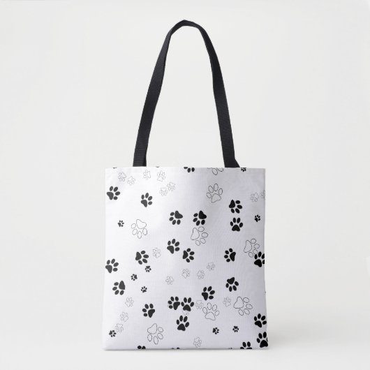 Tote Bag Empreintes de pattes animaux de compagnie mignons (Devant)