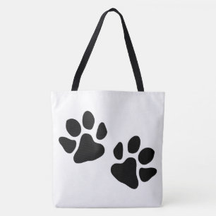 Tote Bag Empreintes de pattes (Couleur personnalisée)