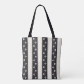 Tote Bag Empreintes de pattes de chats noir & blanc d'antiq (Dos)