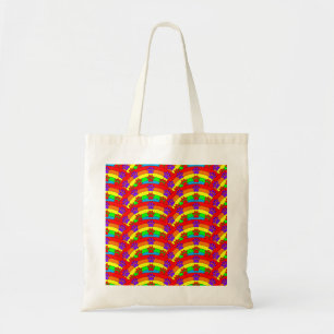 Tote Bag Empreintes de pattes de chien coloré sur l'Arrière