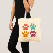 Tote Bag Empreintes de pattes de chiens cool (Devant (produit))
