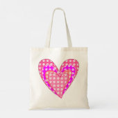 Tote Bag Empreintes de pattes De Chiens Et Coeurs Roses (Dos)