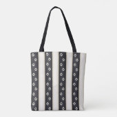 Tote Bag Empreintes de pattes de chiens sur Black & Antique (Dos)