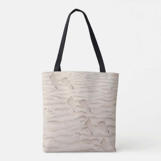 Tote Bag Empreintes De Sable De Plage (Dos)