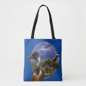 Tote Bag Emu Australien Et Kookaburra, (Devant)