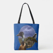 Tote Bag Emu Australien Et Kookaburra, (Dos)