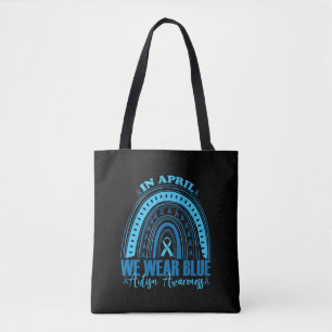 Tote Bag En avril nous portons le bleu, Mois de la sensibil