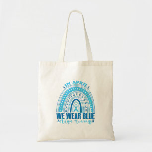 Tote Bag En avril nous portons le bleu Mois de la sensibili