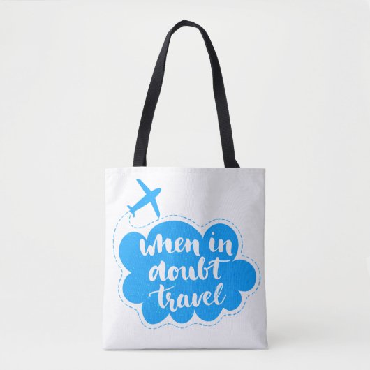 Tote Bag En cas de doute nuage de voyage (Devant)