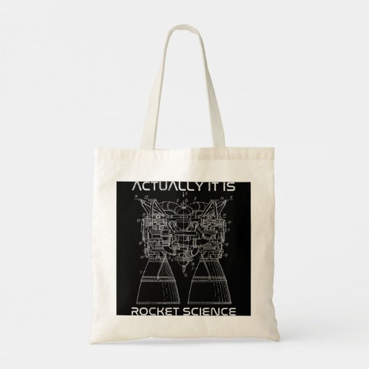 Tote Bag En Fait C'Est Rocket Science Math Engineering Tea (Dos)