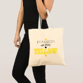 Tote Bag En mars nous portons l'endométriose jaune (Devant (produit))
