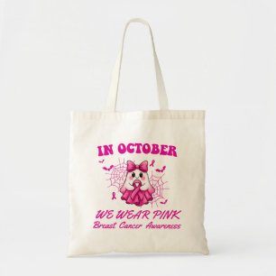 Tote Bag En Octobre Nous Portons Le Ghost Ghost Witch Cance