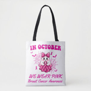 Tote Bag En Octobre Nous Portons Le Ghost Ghost Witch Cance