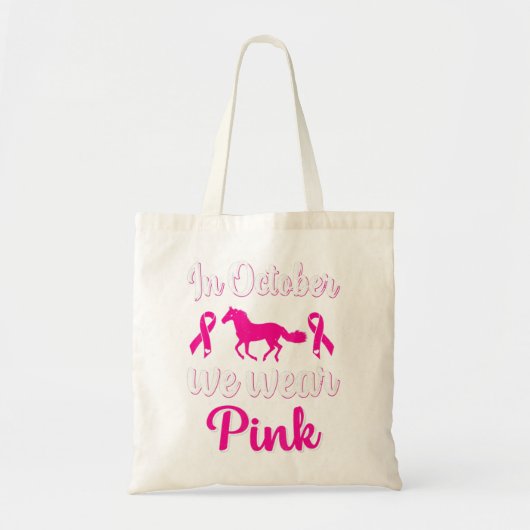 Tote Bag En Octobre Nous Portons Une Sensibilisation Au Can (Devant)