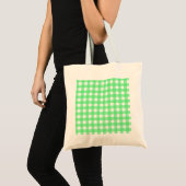 Tote Bag En vichy verte (Devant (produit))