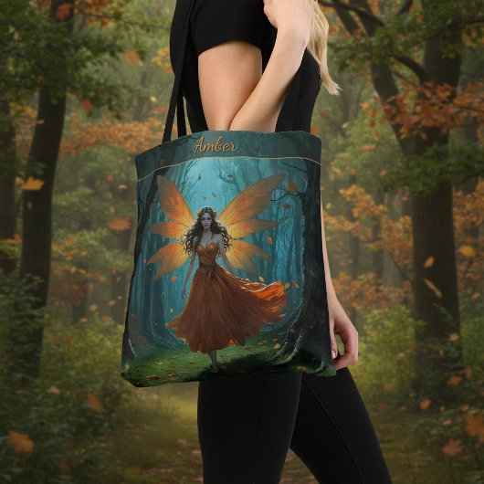 Tote Bag Enchanted Autumn Fairy Thanksgiving Fantasy Art