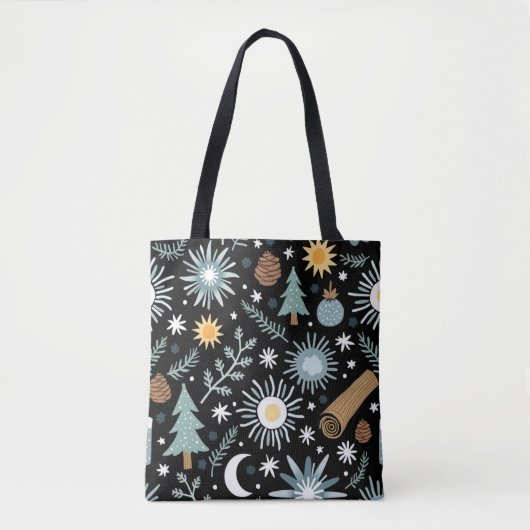 Tote Bag Enchanted Winter Forest: Whimsical Yule (Devant)