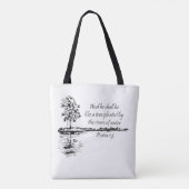 Tote Bag Encourageant Écriture Psaume 1:3 (Dos)