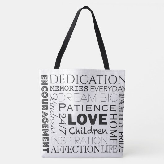 Tote Bag Encourager le collage de mots (Devant)
