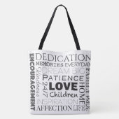 Tote Bag Encourager le collage de mots (Dos)