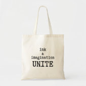 Tote Bag Encre & Imagination Unite Book Lovers Writers Cade (Devant)