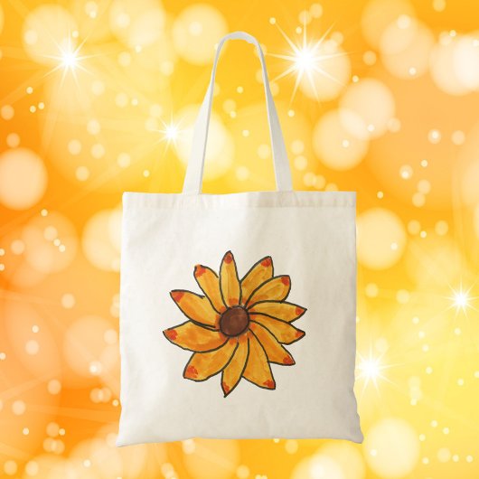 Tote Bag Encre Tournesol Jaune