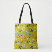Tote Bag Énergie des fleurs - Vert des fleurs de printemps (Devant)