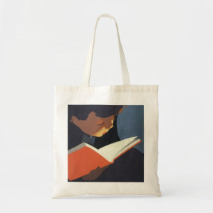 Tote Bag Enfant de style rétro lisant un livre de la biblio