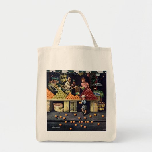 Tote Bag Enfant en bas âge et oranges (Devant)