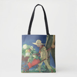 Tote Bag Enfant vintage, Jardin biologique; Jardin de la Vi